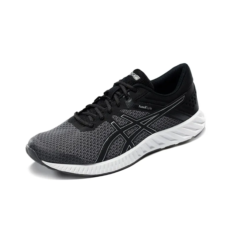 Asics Fuzex Lyte 2 Low Top Running Shoes Men's Black White-1