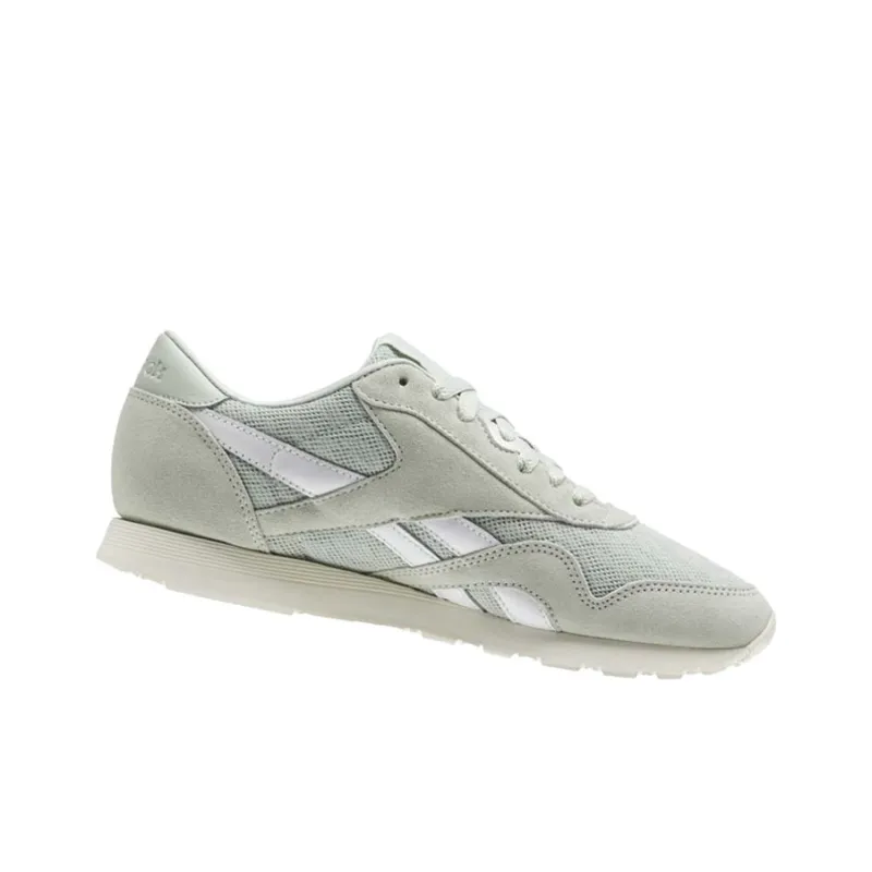Reebok Classic Nylon Casual Shoes Women's Low-Top Light Green-3