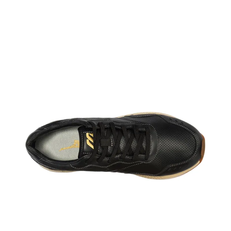 Mizuno Low Top Running Shoes Men's Black Beige White-1