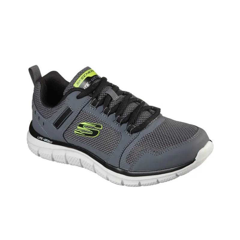 Skechers Skechers Track Knockhill Cushioning Anti-Slip And Wear-Resistant Low-Top Running Shoes Men's Gray-2