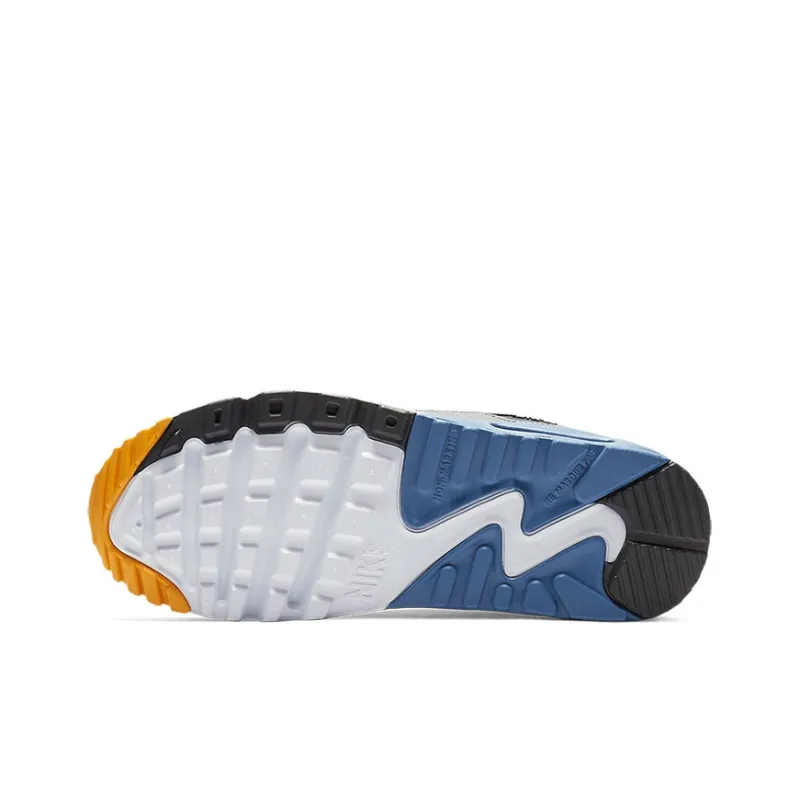 Nike Air Max 90 Ltr Leather Low Top Grey/Blue Gs-5