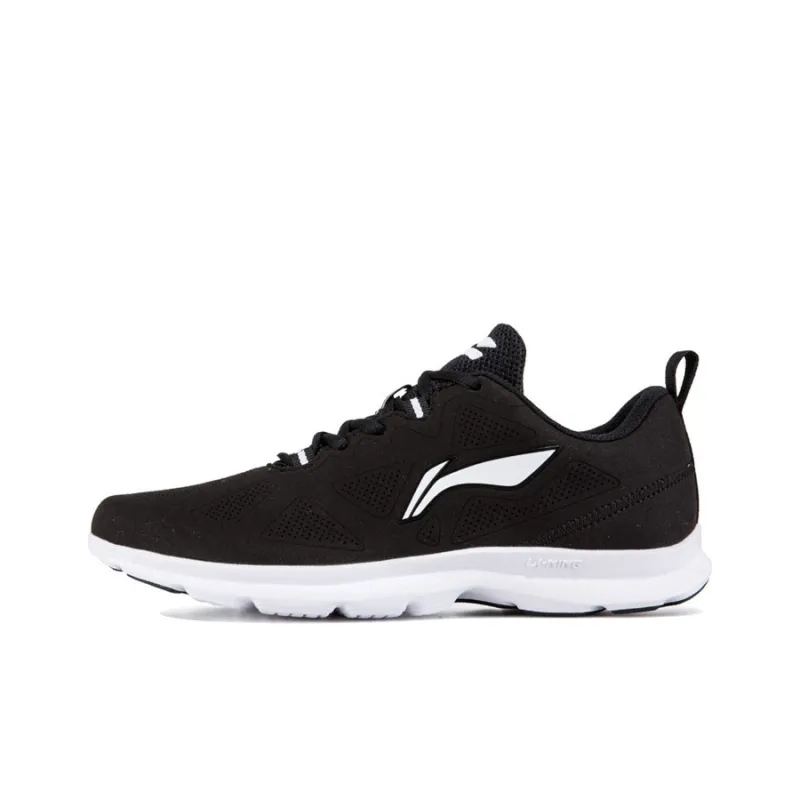 LiNing Cushioning, Slip Resistant, Abrasion Resistant, Lightweight Low Top Running Shoes Men's Standard Black-0