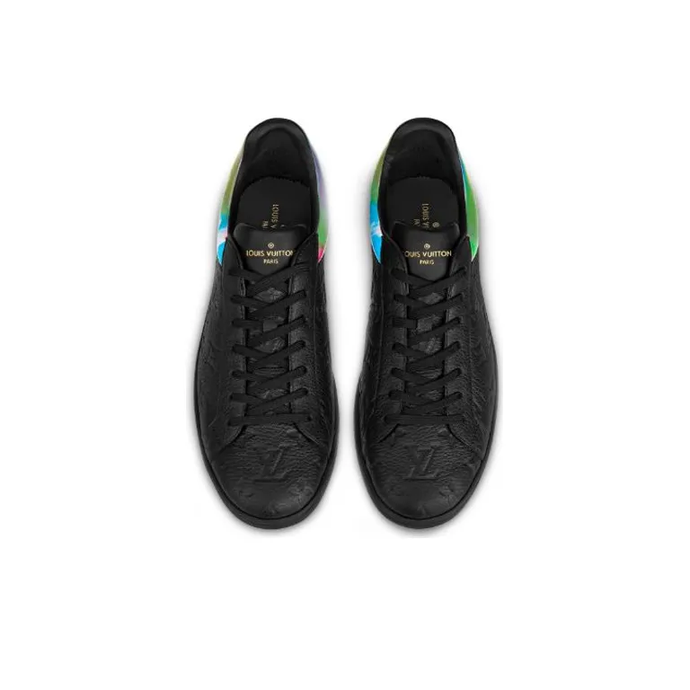 LOUIS VUITTON Luxembourg Stylish Skateboarding Shoes Men's Black-3