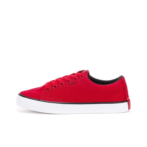 HUGO BOSS Canvas Shoes Women's Low-Top Red