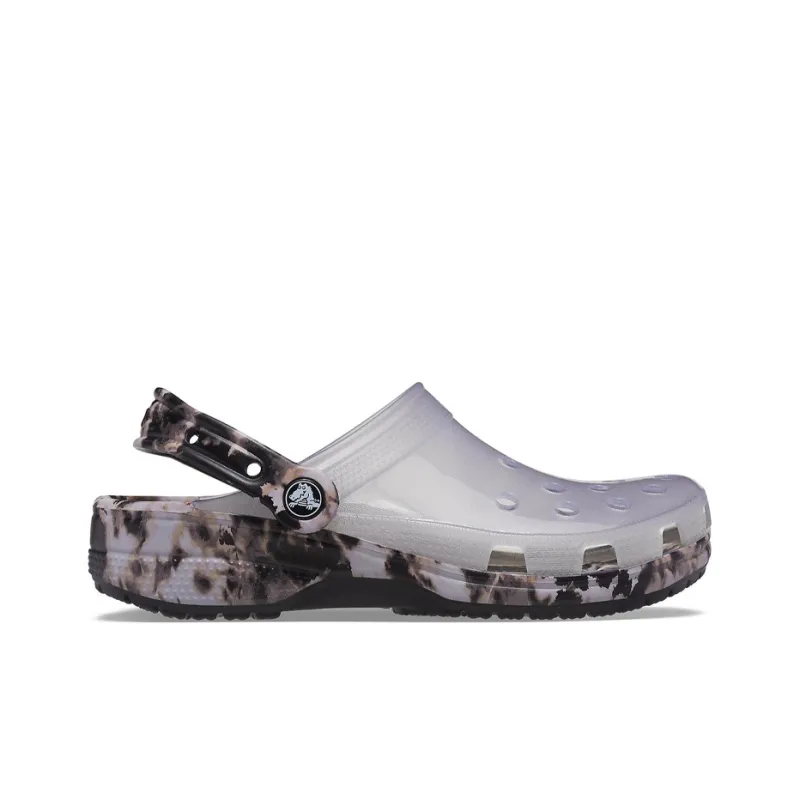 Crocs Classic Bleach Clogs 'Translucent Black White'-1