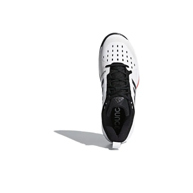 Adidas Barricade Classic Bounce Durable Cushioning Low Top Tennis Shoes Men's White Black-4