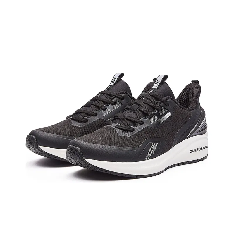 361° Non slip Lightweight Low Top Winter Padded Casual Shoes Men's Obsidian Black-3