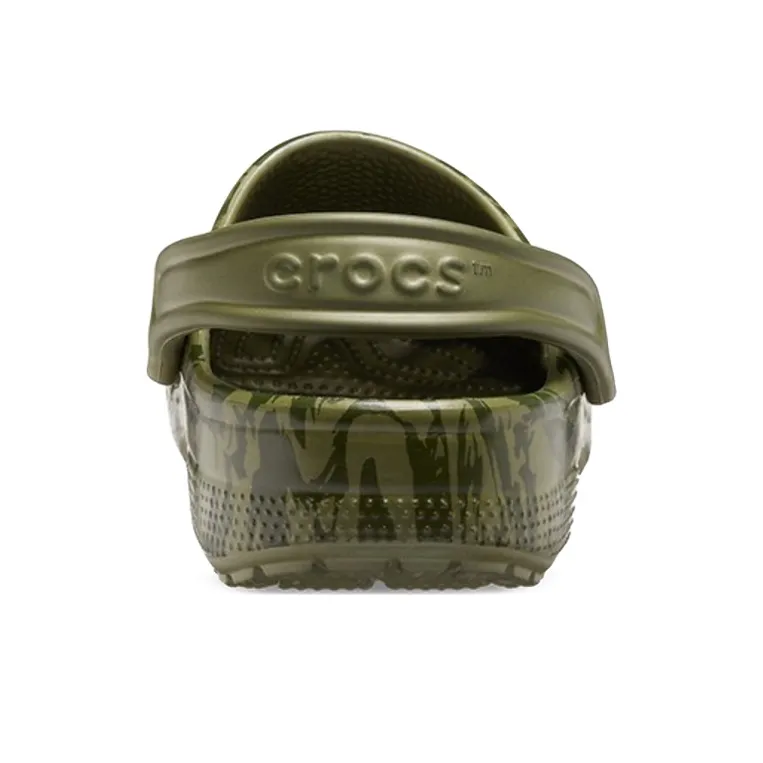 Crocs Classic Clog Camouflage Printing Beach Army Green Sandals-2