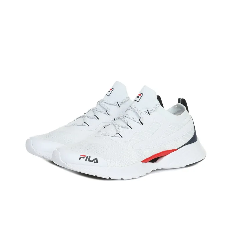 FILA RGB Fle Cushioning, Slip Resistant, And Abrasion Resistant Low Top Running Shoes Unisex White Red Black-2