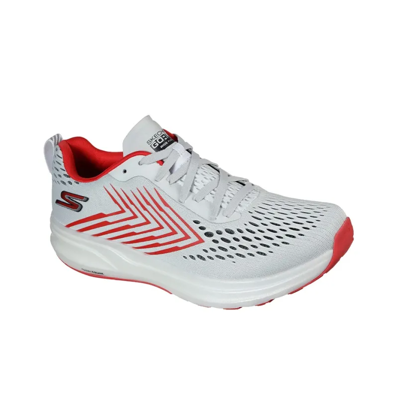 Skechers Go Run Ride 8 Cushioning Anti-Slip And Wear-Resistant Low-Top Casual Running Shoes Men's Gray Red-2