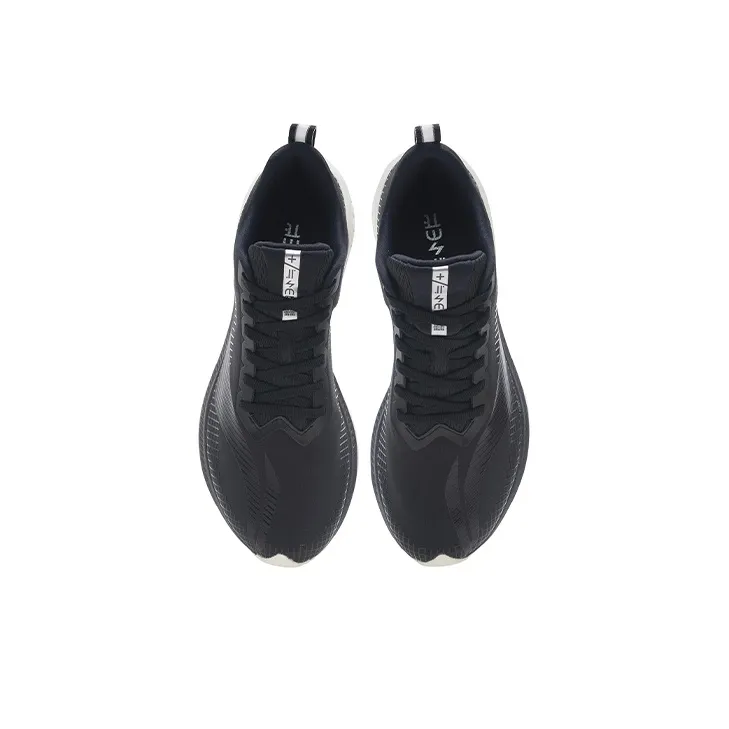 LINING Trich Tu 5 V PRO 3M Men's Light Marathon Running Shoes - Black/White-3
