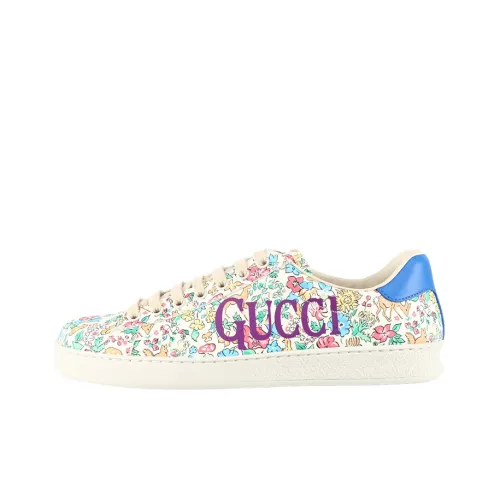 Liberty Of London x GUCCI ACE Stylish Skateboarding Shoes Women's Multicolor