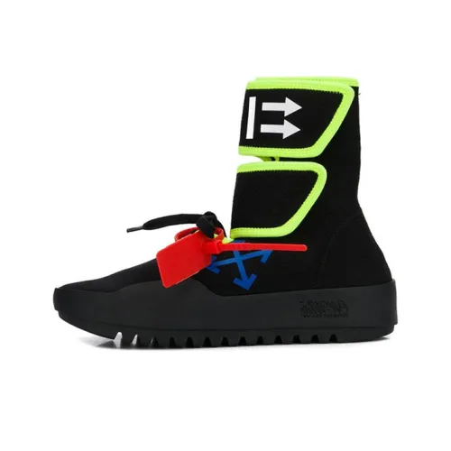 OFF-WHITE Casual Shoes Women's High-Top Black/Green