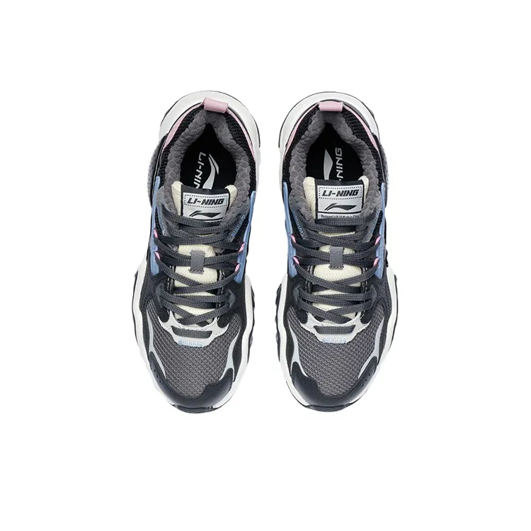 LiNing Cat Paw Lite Waterproof Low Top Running Shoes Women's Shadow Gray-2