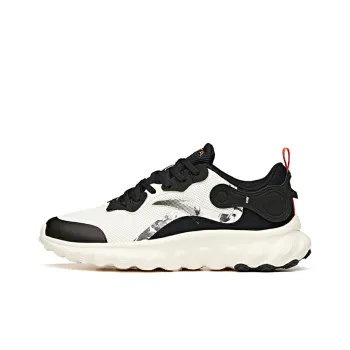 Anta Soft Column Cushioned Slip Resistant Abrasion Resistant Breathable Low Top Running Shoes Men's White Black