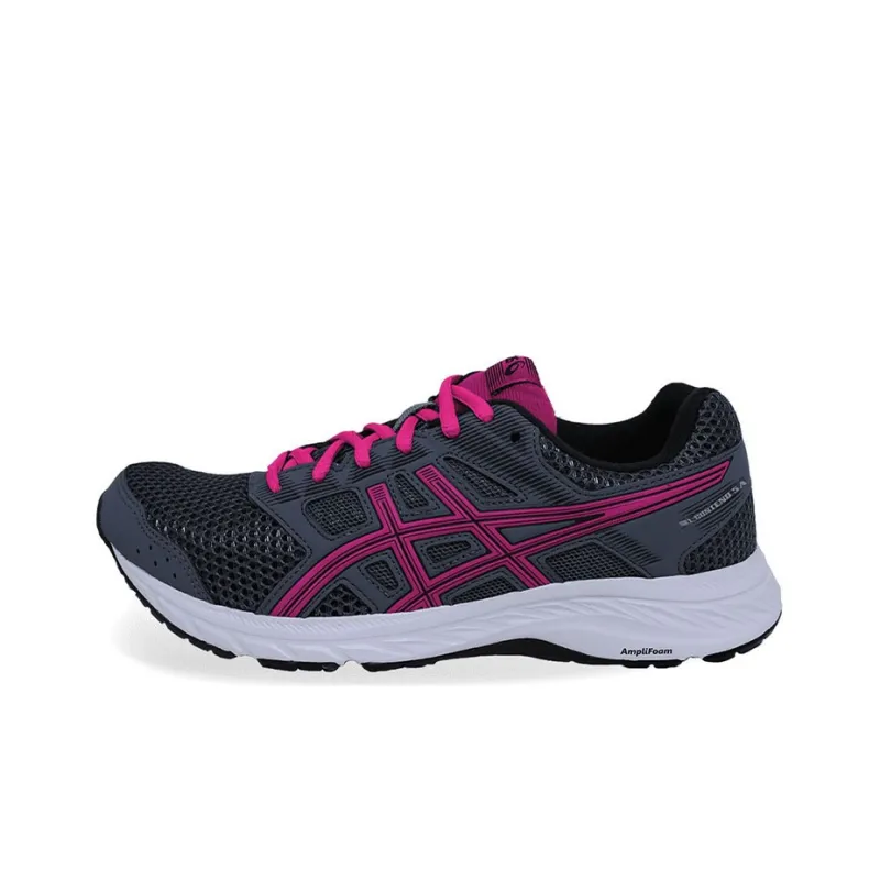 Asics Gel-Contend 5 Wear-Resistant Low-Top Running Shoes Women's Gray Pink-0
