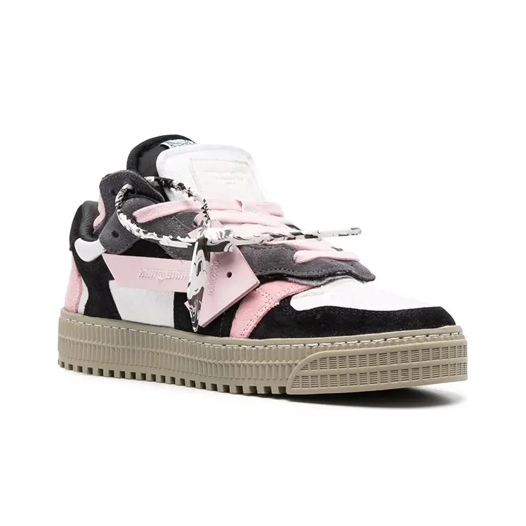 OFF WHITE Stylish Skateboarding Shoes Women's Black Pink-2