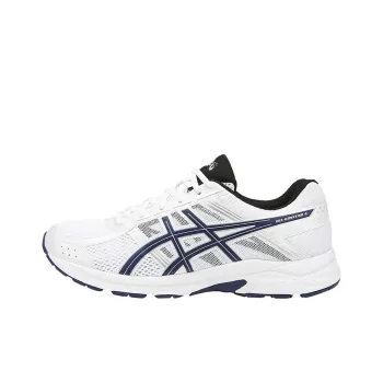 Asics Gel-Contend 4 Wear-Resistant Slip-Resistant Low-Top Running Shoes Men's White Blue