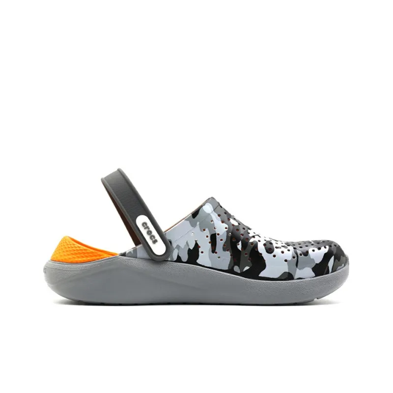 Crocs Literide Graphic Clogs 'Grey Black'-1