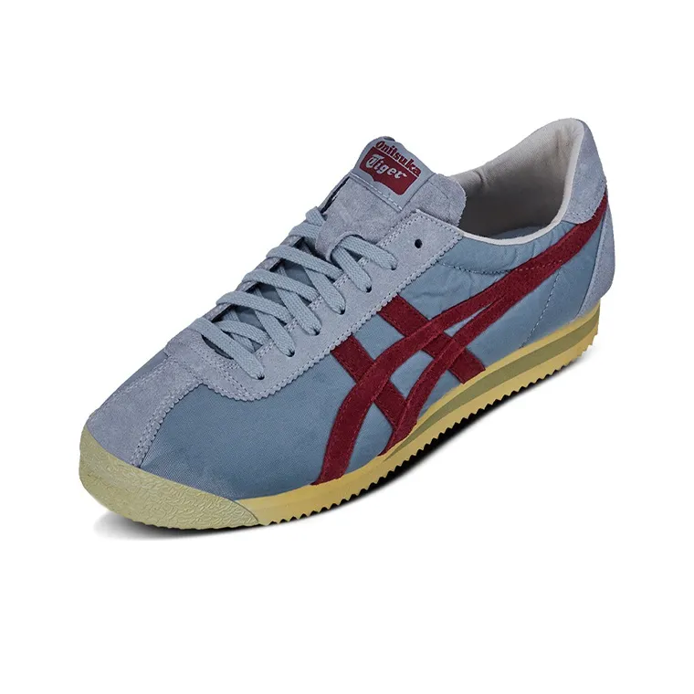 Onitsuka Tiger Corsair Vin Slip Resistant Low Top Casual Shoes Unisex Gray Red-2