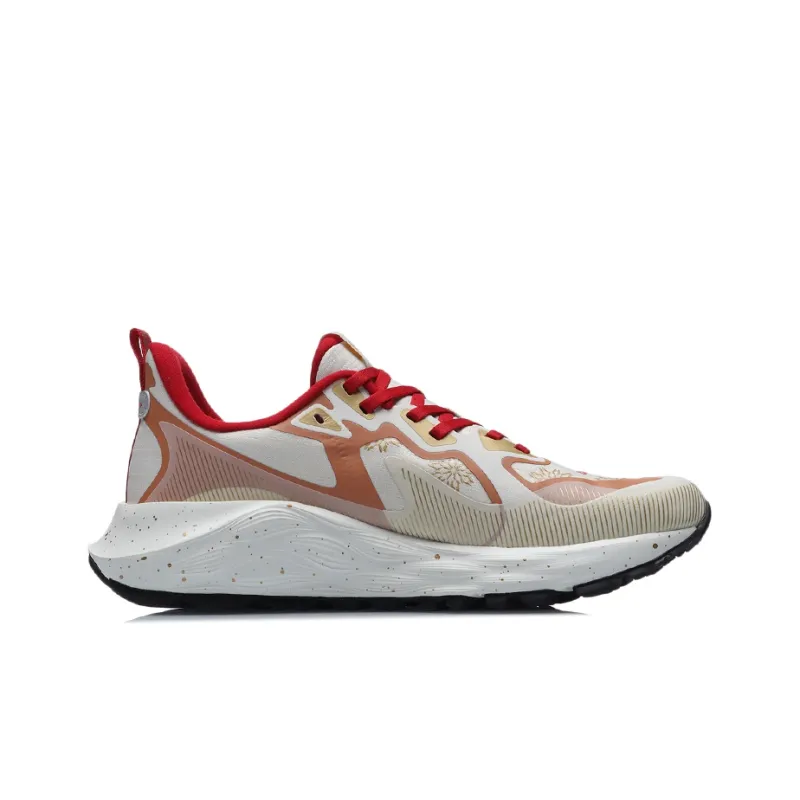 LINING Protection Cloud Running Shoes Women's Low Top Gray/Red-1