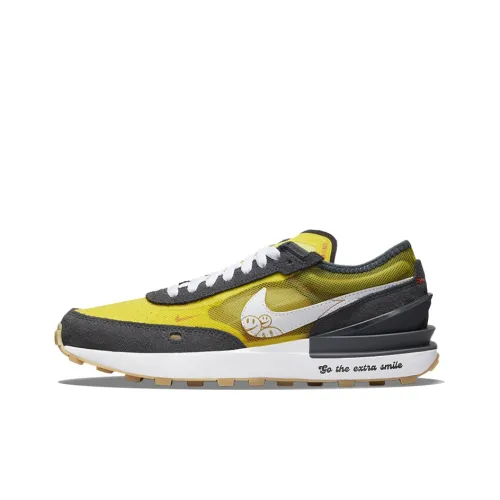 Nike Waffle One Casual Shoes Men Low-Top Black/Yellow/White