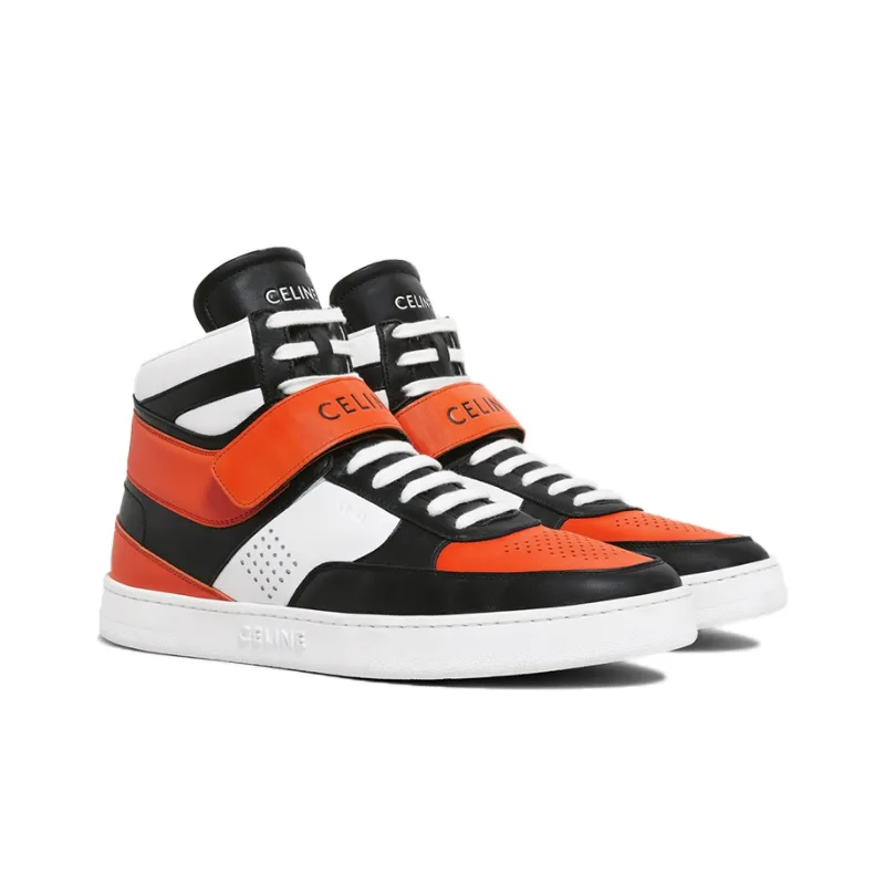 CELINE CT-02 Stylish Skateboarding Shoes Men's White Black Orange-2