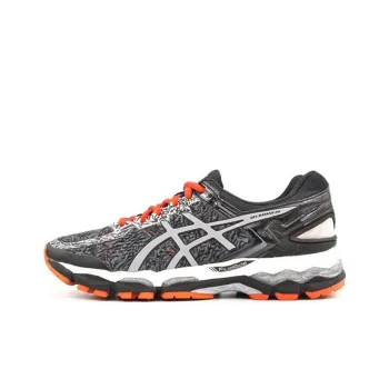 Asics Gel-Kayano 22 Wear-Resistant Low-Top Running Shoes Men's Black Silver Orange