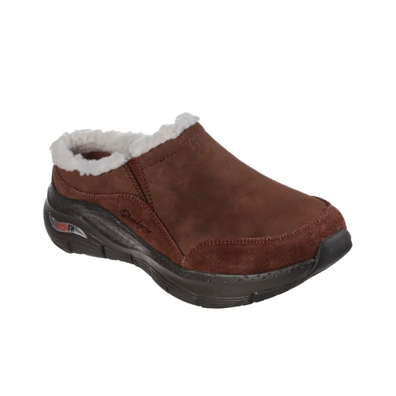 Skechers Arch Fit Smooth Anti-Slip Wear-Resistant Low-Top Casual Shoes Women's Coffee-3