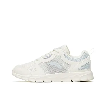 Anta Running Collection Breathable Lightweight Wear Resistant Slip Resistant Low Top Running Shoes Women's White Blue