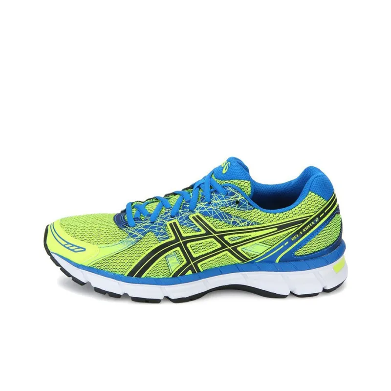 Asics Gel-Excite 2 Breathable Low-Top Running Shoes Men's Yellow Blue-0