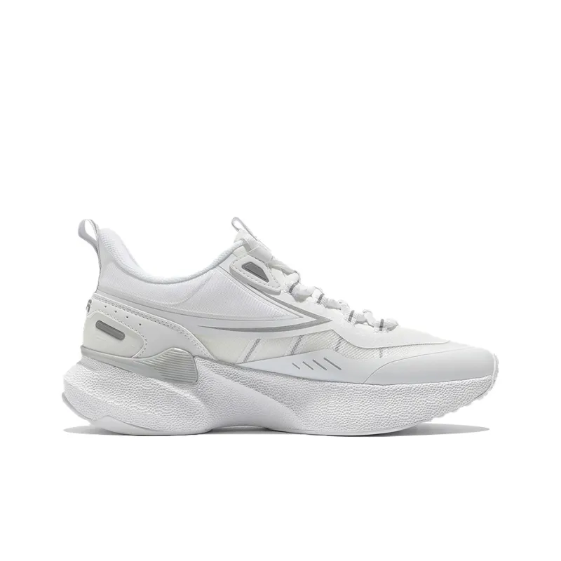FILA Neuron 5 Cushioning Anti Slip And Wear Resistant Coverage Low Top Running Shoes Unisex White Gray Korean Style-2