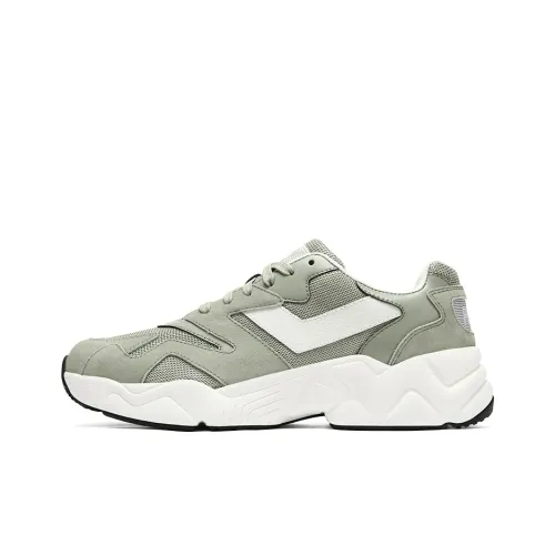 PONY Cushioning Anti-Slip And Wear-Resistant Coverage Lightweight Low-Top Running Shoes Women's Gray Green