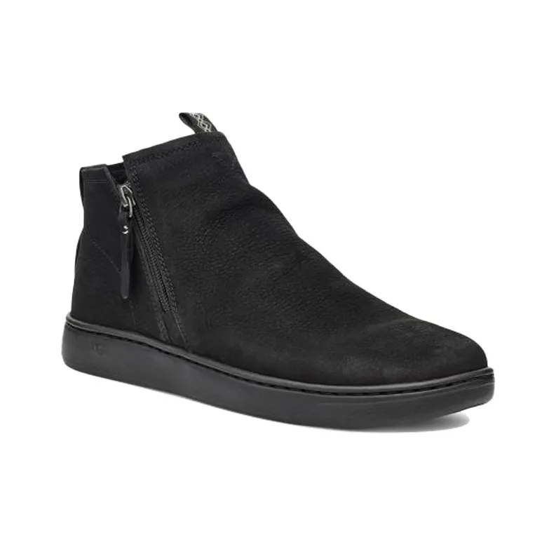 UGG Pismo Cowhide Zipper Skateboarding Shoes Black-2