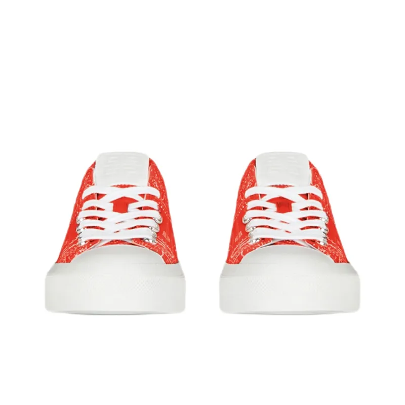 Givenchy City Low Top Athletic Shoes Men Red-2
