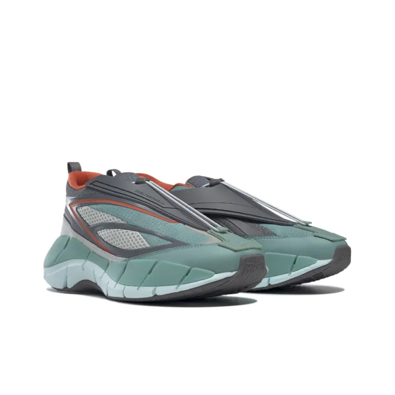 Reebok Zig 3D Storm Hydro Low Top Casual Shoes Men's Gray Green-2