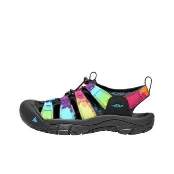 KEEN Newport Retro River Trekking Shoes Men's Black/Tie Dye Multicolor