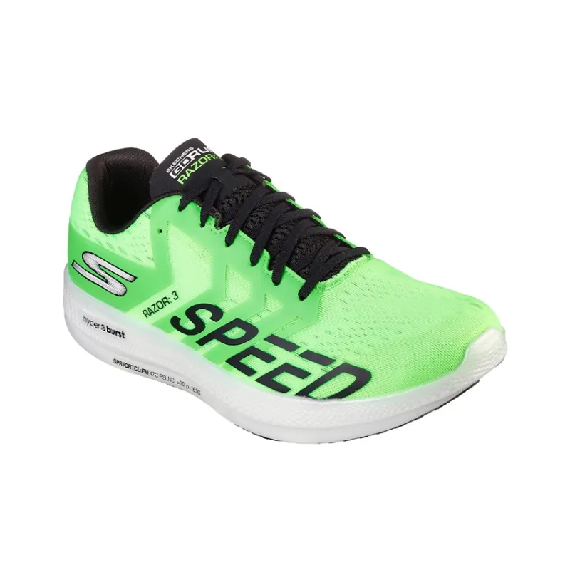 Skechers Go Run Razor 3 Anti-Slip Wear-Resistant Breathable Lightweight Low-Top Running Shoes Men's Green-2