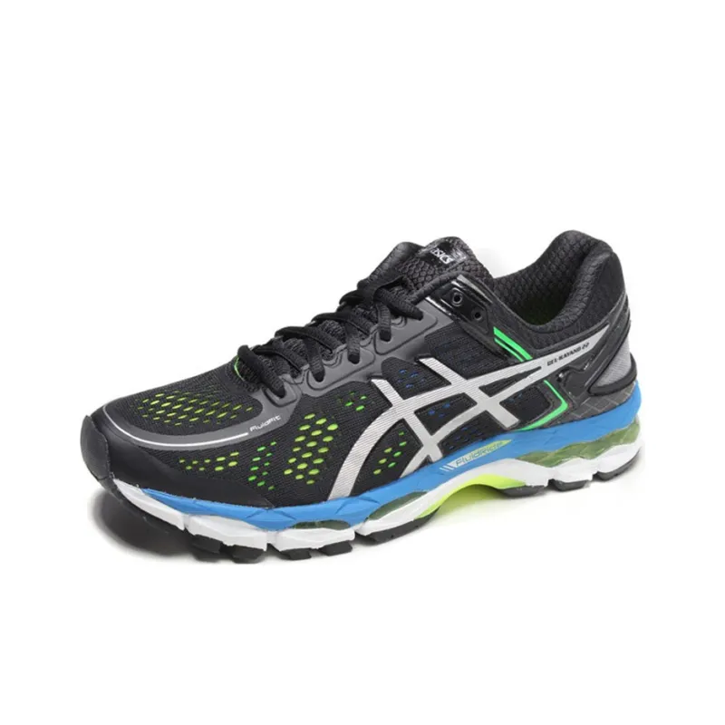 Asics Gel-Kayano 22 Wear-Resistant Slip-Resistant Low-Top Running Shoes Men's Black Silver-1