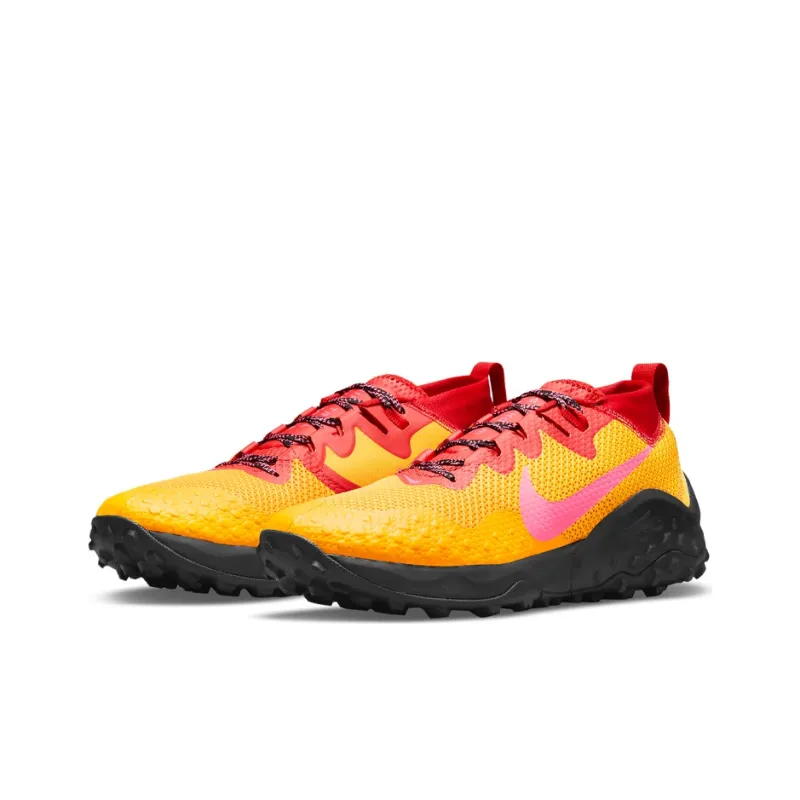 Nike Wildhorse 7 Cushioned Slip Resistant Breathable Coverage Low Top Running Shoes Men's Orange Red-2