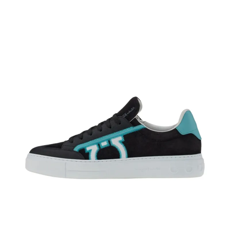 FERRAGAMO Low Top Stylish Skateboarding Shoes Men's Black-0