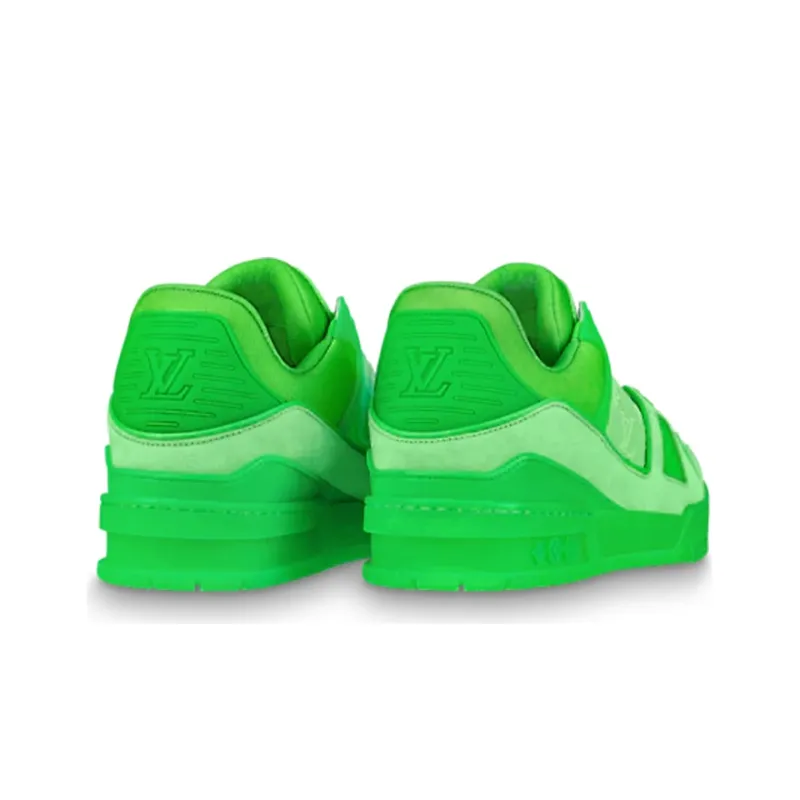 LOUIS VUITTON X Virgin Abloh Trainer Sneakers 'Neon Green With Monogram Fabric'-4