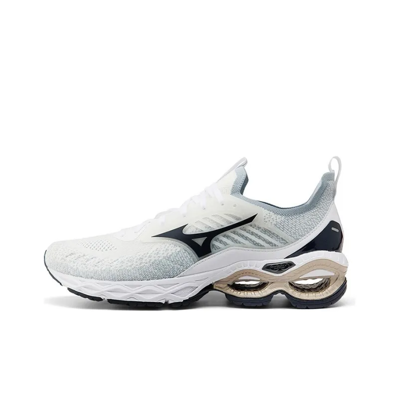 Mizuno Creation 22 Cushioning, Slip Resistant, Abrasion Resistant, Breathable Low Top Running Shoes Men's White Black-0