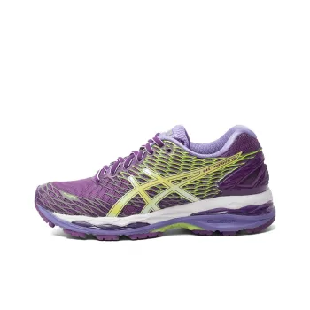 Asics GEL-Nimbus 18 Lite-Show Wear-Resistant Low-Top Running Shoes Women's Taro Purple Yellow