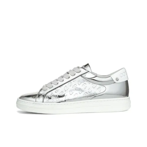 Jimmy Choo Skateboard Shoes Women's Low-Top Silver