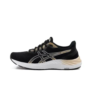Asics Gel Excite 8 Breathable And Wear resistant Low Top Running Shoes Women's Black Gold