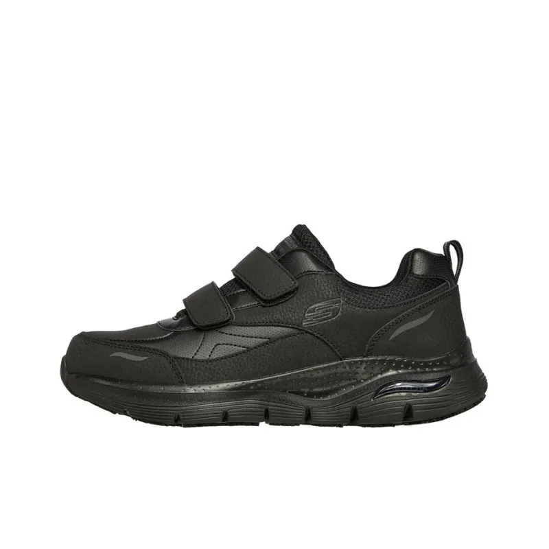 Skechers ARCH FIT SR - Xantic Cushioning Anti-Slip And Wear-Resistant Mid-Top Sports Casual Shoes Men's Pure Black-0