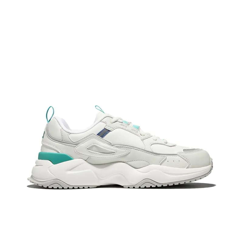 FILA Rayflide Cushioning Anti Slip And Wear Resistant Low Top Casual Shoes Unisex White Blue Green Korean Style-1