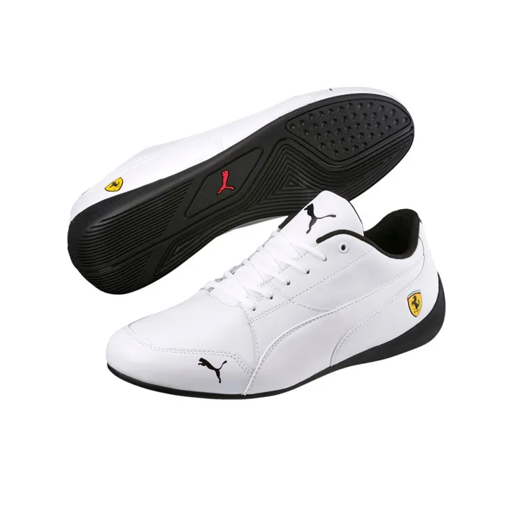 PUMA Ferrari Drift Cat 7 Anti-Slip Wear-Resistant Low-Top Running Shoes Men's White-3