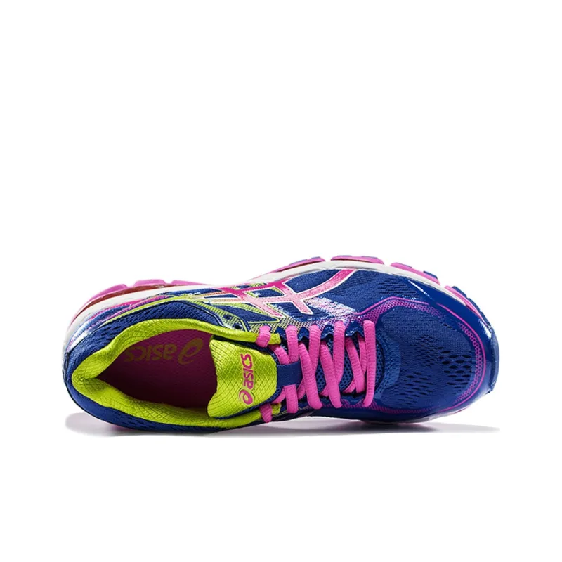 Asics Anti-Slip Wear-Resistant Low-Top Running Shoes Women's Deep Blue Pink-3